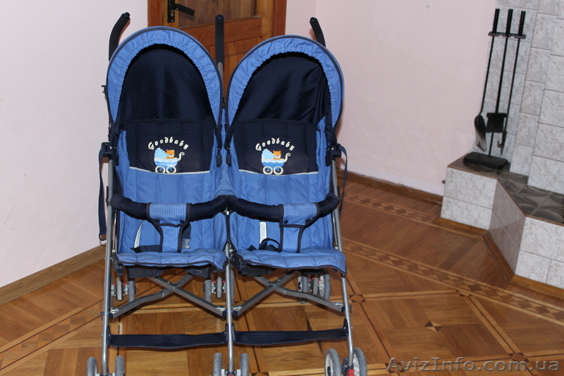 Продам коляску-трость б/у фирмы Geoby для двойни - <ro>Изображение</ro><ru>Изображение</ru> #1, <ru>Объявление</ru> #145054