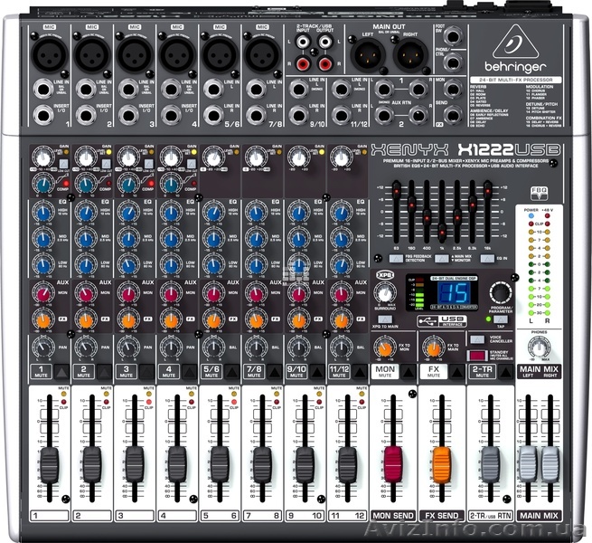 Продам микшерный пульт Behringer XENYX X1222USB - <ro>Изображение</ro><ru>Изображение</ru> #1, <ru>Объявление</ru> #853551