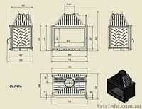 Каминная чугунная топка Kratki Oliwia (с золотым декором) 18 кВт - <ro>Изображение</ro><ru>Изображение</ru> #2, <ru>Объявление</ru> #819378
