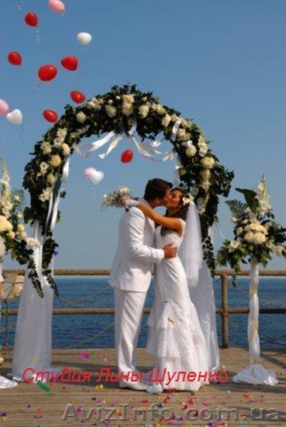 Свадьба в Крыму.Украшение праздников цветами от студии Лины Шуленко. - <ro>Изображение</ro><ru>Изображение</ru> #3, <ru>Объявление</ru> #39898