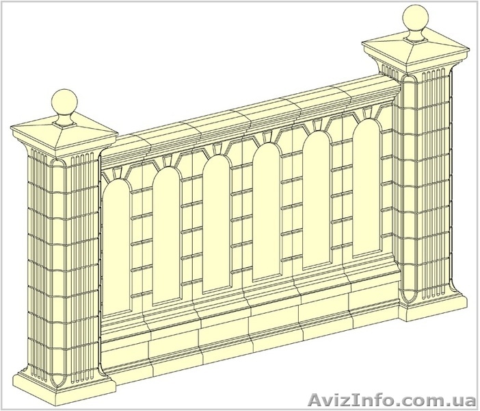 Межколонные секции, забор, ограждение  Политеп - <ro>Изображение</ro><ru>Изображение</ru> #3, <ru>Объявление</ru> #392555