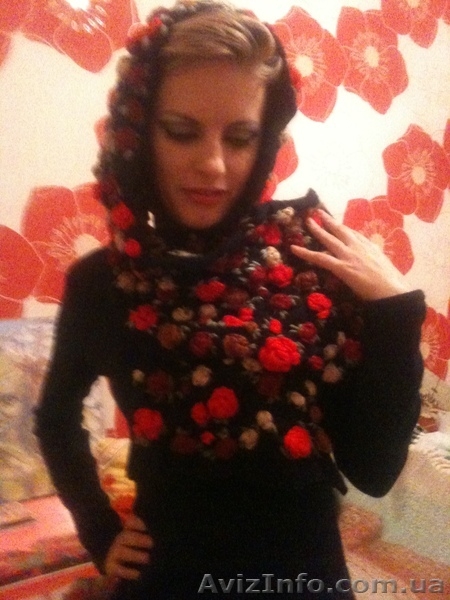 Продажа шикарных шарфов из чистой шерсти с вручную вышитыми розами - <ro>Изображение</ro><ru>Изображение</ru> #2, <ru>Объявление</ru> #819806