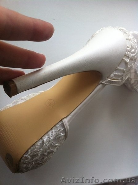 Свадебные туфли, белые кружевные - <ro>Изображение</ro><ru>Изображение</ru> #2, <ru>Объявление</ru> #1267159