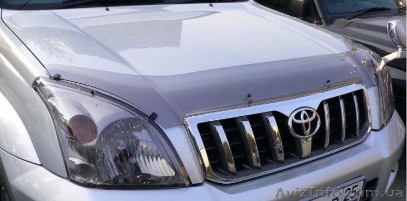 Аирдефлектор капота (мухобойка) Toyota Prado после 2003 г.в. - <ro>Изображение</ro><ru>Изображение</ru> #1, <ru>Объявление</ru> #1332818